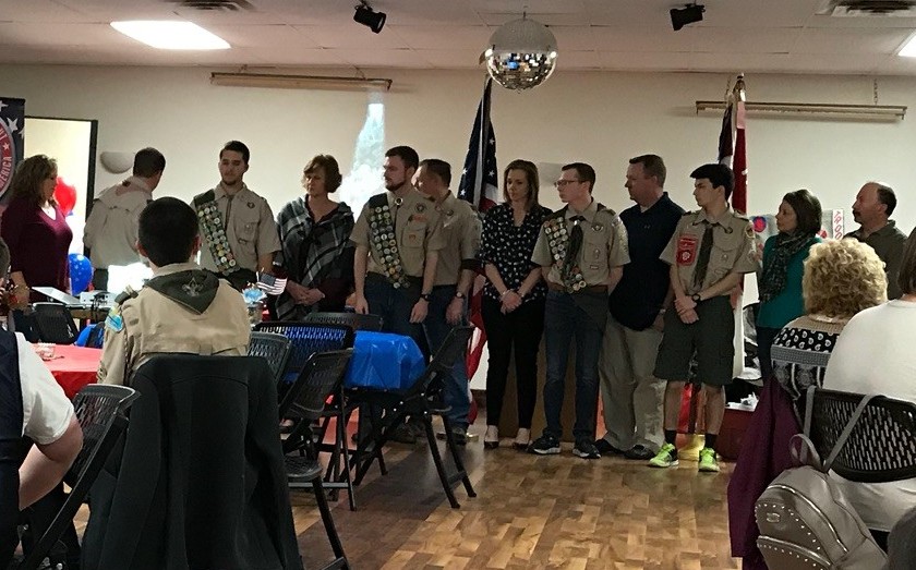 eagle scouts receiving awards